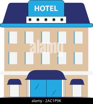 HOTEL BOOKING SYMBOL DESIGN ART Stock Vector