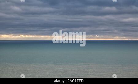 English Channel from East Sussex coast Stock Photo