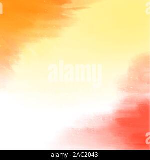 Abstract colorful watercolor creative background yellow and orange color. Stock Vector