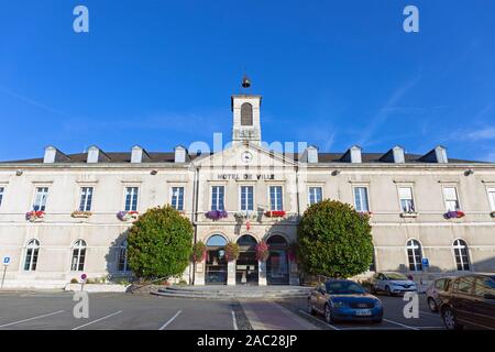 Europe, France, Nouvelle-Aquitaine, Orthez Hotel de Ville (Town Hall) Stock Photo