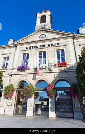 Europe, France, Nouvelle-Aquitaine, Orthez Hotel de Ville (Town Hall) Stock Photo
