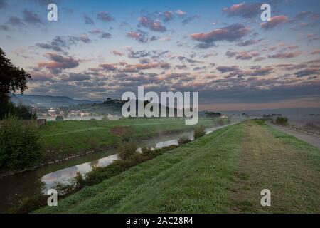 Sunrise in Tuscany Stock Photo