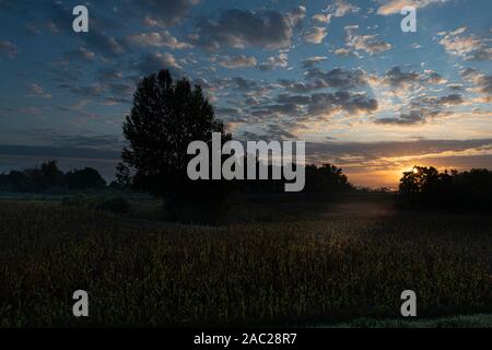 Sunrise in Tuscany Stock Photo