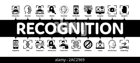 Recognition Minimal Infographic Banner Vector Stock Vector