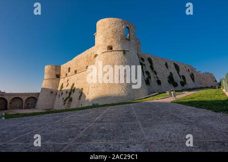 Aragonese Castle of Ortona at sunset, Italy Stock Photo