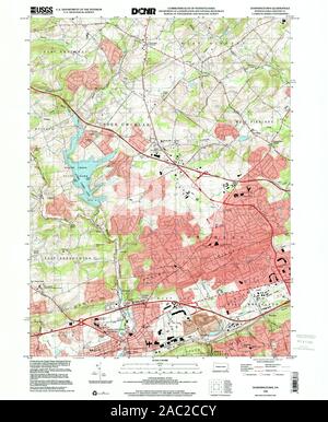 Usgs Topo Map Pennsylvania Pa Downingtown 223306 1999 24000 Restoration 2ac2ccy 