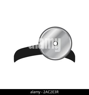 Head mirror doctor vector icon on white background. cartoon  Medical equipment illustration icon symbol sign. Element of Medecine tools Stock Vector