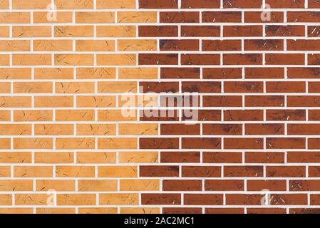 Two colour brick wall. Texture for backgrpound. Stock Photo