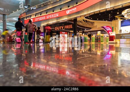 7 September 2019; Duty free are in the New International Airport, Istanbul,Turkey. Stock Photo