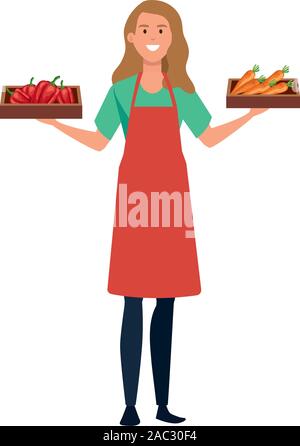 Young Female Seller Vector Isolated Isolated Stock Vector (Royalty Free)  692791099