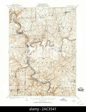 Foxburg, Pennsylvania, map 1907, 1:62500, United States of America by ...