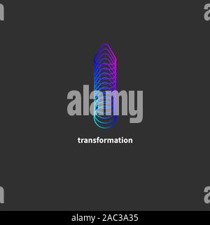 evolution logo, change icon, coach sign, transform symbol vector design Stock Vector