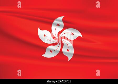 Hong Kong official national flag and coat of arms, asia, vector ...