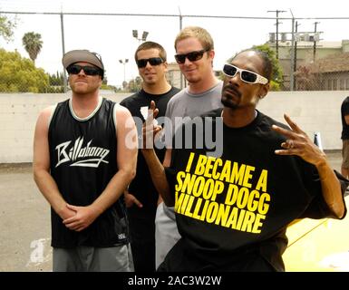 Rapper Snoop Dogg and Kyle McDonald, Miles Doughty of Slightly Stoopid