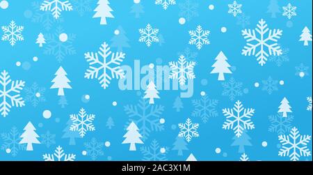 Snow frost effect on blue background. Vector Illustration. Abstract bright white shimmer lights and snowflakes. Scatter falling round particles. Stock Vector