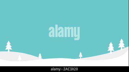 Winter Landscape Background. Flat Vector Illustration . flat and simple background style Stock Vector