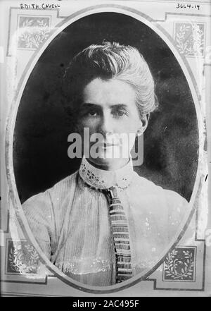 EDITH CAVELL (1865-1915) British nurse executed in Belgium. Stock Photo
