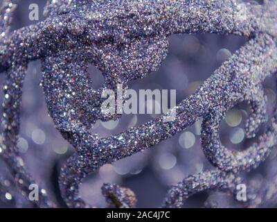 Close up of abstract Christmas, New-year ornament bauble, macro photography