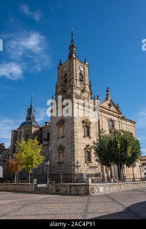 close-up of saint tomas apostle church in the city of orgaz. Toledo province. Castilla la Mancha community. Spain. Stock Photo