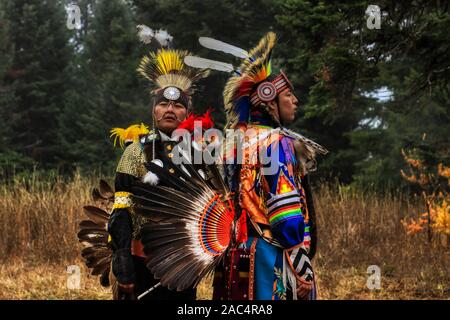 Blackfoot Native American War Dress Stock Photo