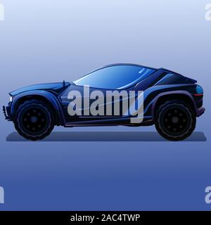 Future of cars Graphic design for future evolution cars Illustration vector On art comics style Abstract colorful background Stock Vector