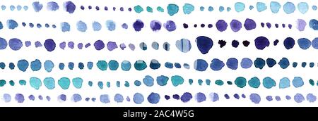 Hand Drawn Abstract Watercolor Seamless Pattern With Visible Brushstrokes. Stock Photo