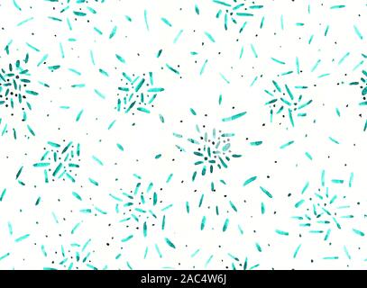 Hand Drawn Abstract Watercolor Seamless Pattern With Visible Brushstrokes. Stock Photo