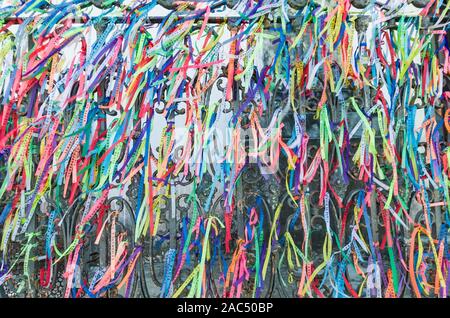 Great colorful background of the famous ribbons of Senhor do Bonfin, Salvador Brazil. Stock Photo