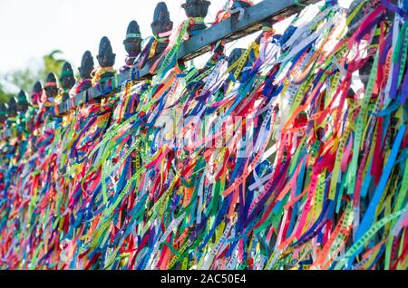 Great colorful background of the famous ribbons of Senhor do Bonfin, Salvador Brazil. Stock Photo