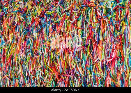 Great colorful background of the famous ribbons of Senhor do Bonfin, Salvador Brazil. Stock Photo