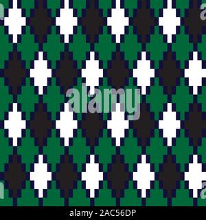 Classic Argyle Seamless Pattern - This is a classic argyle, diamond shape pattern suitable for website resources, graphics, print designs, textile Stock Vector