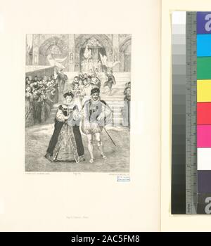 Henri Darnley et Marie Stuart sortant de l'église après leur mariage Admission is granted through application to the Office of Special Collections. Forms part of Prints by Felix Bracquemond in Samuel Putnam Avery Collection. Holdings checked in departmental copy of Henri Beraldi, Les graveurs du XIXe siecle, v. 3. Illustrations, vignettes, title pages and frontispieces for works by various authors, including Charles Asselineau, Theodore de Banville, Charles Baudelaire, Philippe Burty, Champfleury, Philarete Chasles, Francois Coppee, Giuseppe Garibaldi, Theophile Gautier, Albert Glatigny, Jea Stock Photo