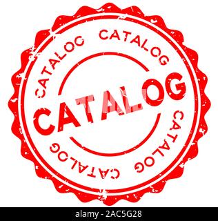 Grunge red sample word round rubber seal stamp on white background ...