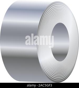 Rolled steel icon. Cartoon of rolled steel vector icon for web design isolated on white background Stock Vector
