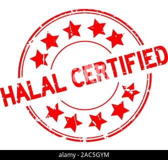 halal food round red grunge stamp Stock Vector Image & Art - Alamy