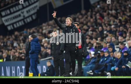 AFC Bournemouth manager Eddie Howe celebrates on the pitch ...