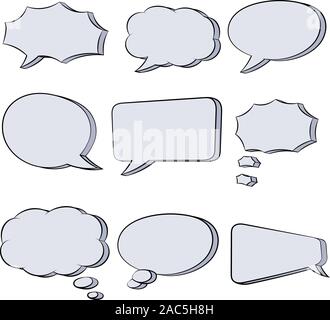 Hand drawn bubble speech Illustration symbol design Stock Vector Image ...