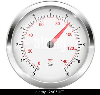 Manometer. 3d vector illustration Stock Vector