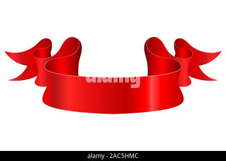Red ribbon banner Stock Vector