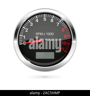 Tachometer. 3d vector illustration Stock Vector