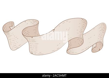 Parchment paper scroll. Vector illustration Stock Vector