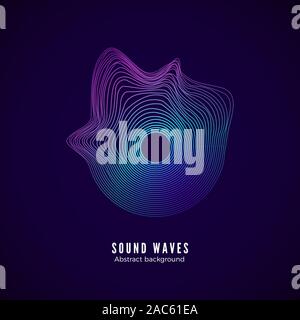 Sound equalizer with frequency splash. Music waves motion effect. Vector illustration Stock Vector