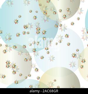 seamless pattern with stars in blue and yellow colors vector Stock Vector