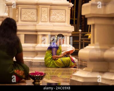 Malaysia ,Arulmigu Balathandayuthapani - Oct. 2019 :Woman in temple Stock Photo