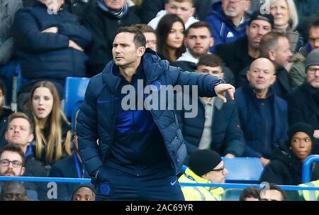 London, UK. 30th Nov 2019. Chelsea manager Frank Lampard .during English Premier League between Chelsea and West Ham United at Stanford Bridge Stadium, London, England on 30 November 2019 (Photo by AFS/Espa-Images) Credit: Cal Sport Media/Alamy Live News Stock Photo