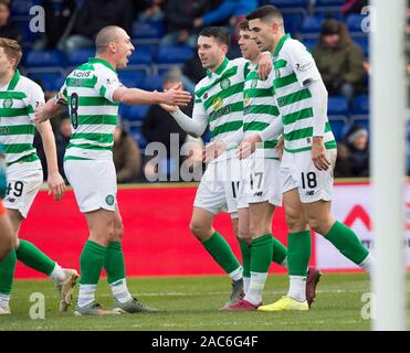 Celtic's Scott Brown scoring the second goal against Aberdeen during ...