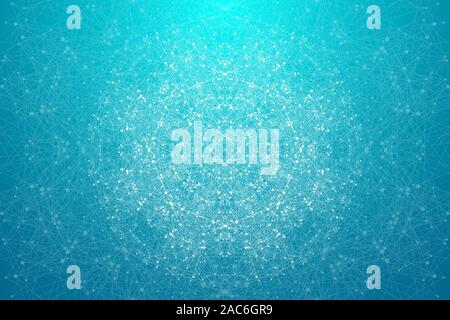 Polygonal science background with connecting dots and lines. Abstract plexus geometric effect. Digital data visualization background. Vector Stock Vector