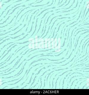 Seamless vector pattern of torn lines on a turquoise background. Marine print. Diagonal torn lines texture for clothes or curtains. Stock Vector