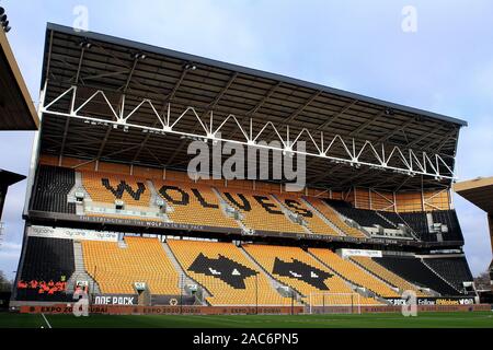 Wolverhampton, UK. 01st Dec, 2019. General view inside the Molineux stadium prior to kick off. Premier league match, Wolverhampton Wanderers v Sheffield Utd at Molineux Stadium in Wolverhampton on Sunday 1st December 2019. this image may only be used for Editorial purposes. Editorial use only, license required for commercial use. No use in betting, games or a single club/league/player publications. pic by Steffan Bowen/Andrew Orchard sports photography/Alamy Live news Credit: Andrew Orchard sports photography/Alamy Live News Stock Photo