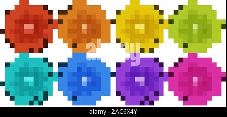 Isolated set of flowers illustration Stock Vector